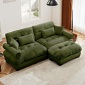 Setawix Oversized Modular Sectional Sofas with OttomanDeep L-Shaped 2 Seater Cloud Sofa Couch for Living RoomModern Velvet DIY Lounger Sleeper Couches for ApartmentTufted(Olive)