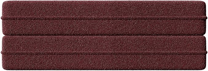 78” Floor Sleeper Sofa Bed Modern 2 in 1 Full Size Foldable Mattress with 2 Pillows Convertible Boneless Couch with Deep Seat for Living Room No Assembly Required (Burgundy &amp Teddy) | No Assemb