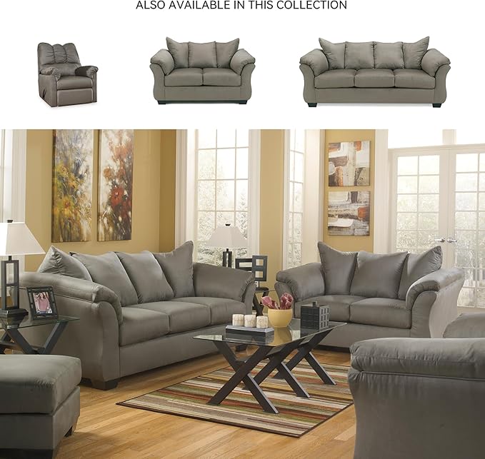 Signature Design by Ashley Darcy Casual Plush Loveseat Grayish Brown
