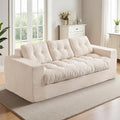 MAXYOYO Modern 3-Seater Sofa Couch Luxury Upholstered Living Room Sofa in a Box Soft High-Density Foam Lounger with Pillows Boneless Couch for Apartment Lounge Room