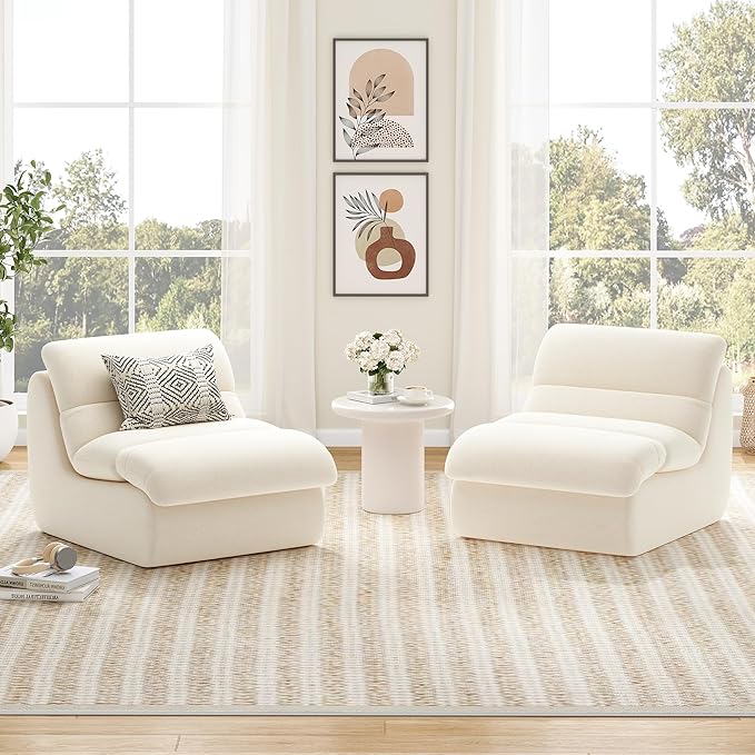 STARY Upholstered Accent Sofa Modern Armchair with Soft Cushioned Seat Stylish Sofa for Living Room Bedroom or Office