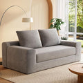 Chogori Loveseat Sleeper Sofa Bed Modern Corduroy Boneless Convertible Couch with Pull-Out Seat Cushion Two Seater Couch for Living Room Bedroom Apartment Home Office No Assembly (Gray)