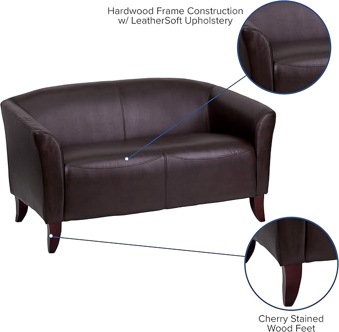 Flash Furniture HERCULES Imperial Series Brown LeatherSoft Loveseat