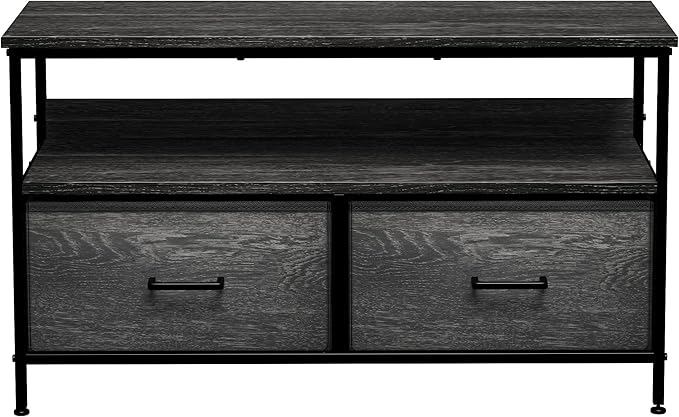 Sorbus TV Stand Dresser with 2 Drawers - Television Riser Chest with Storage - Bedroom Living Room Closet &amp Dorm Furniture