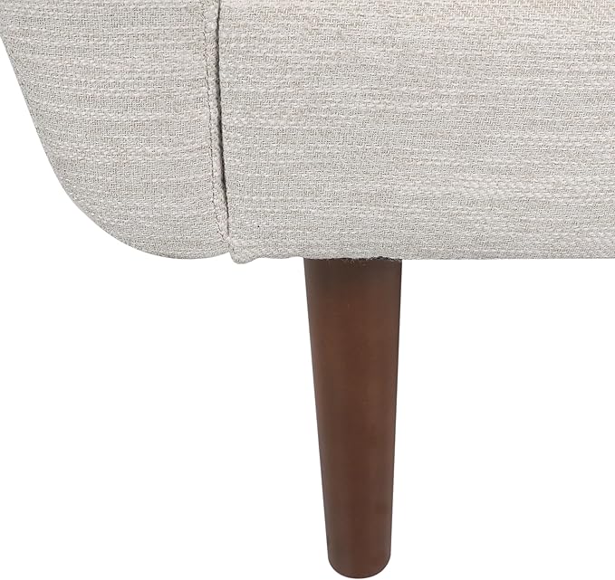 GDFStudio Club Chair Accent Armchair Accent Arm Reading Chair for Living Room Upholstered Armchair Lounge Chair with Comfy Cushion Wooden Leg for Bedroom Office Beige