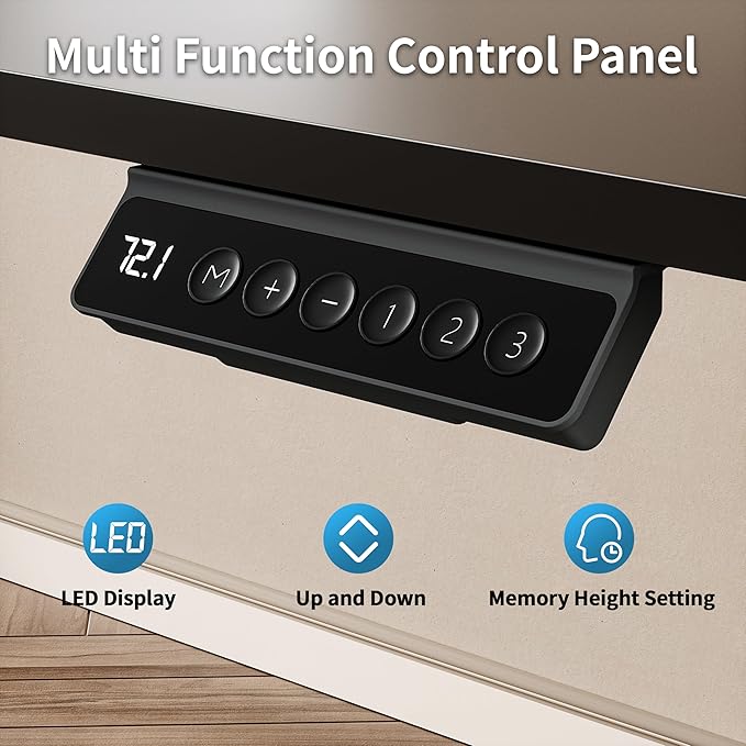 BIZUM 40x24 Inch Electric Standing Desk with Memory Presets Quiet Motor Height Adjustable Stand Up Desk for Home Office &amp Gaming Ergonomic Sit Stand WorkstationWalnut