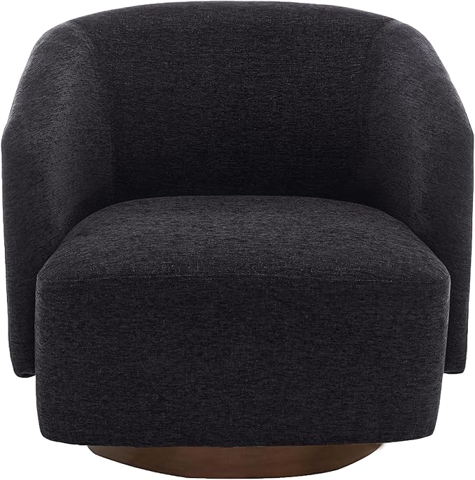 MINCETA Accent ChairModern Swivel Chairs for Living Room and Bedroom Reading with Wood BaseSet of 2Performance Fabric in Charcoal Gray