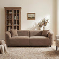 Christopher Knight Home Sabbo 87.50 Modern Sofa Couch Wooden Home Sofa Living Room Oversized Cloud Couch for Bedroom Home Office Brown
