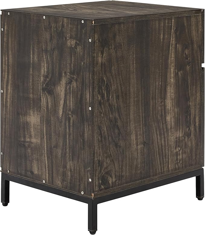 Crosley Furniture Jacobsen File Cabinet for Home Office Organization and Filing Storage Brown
