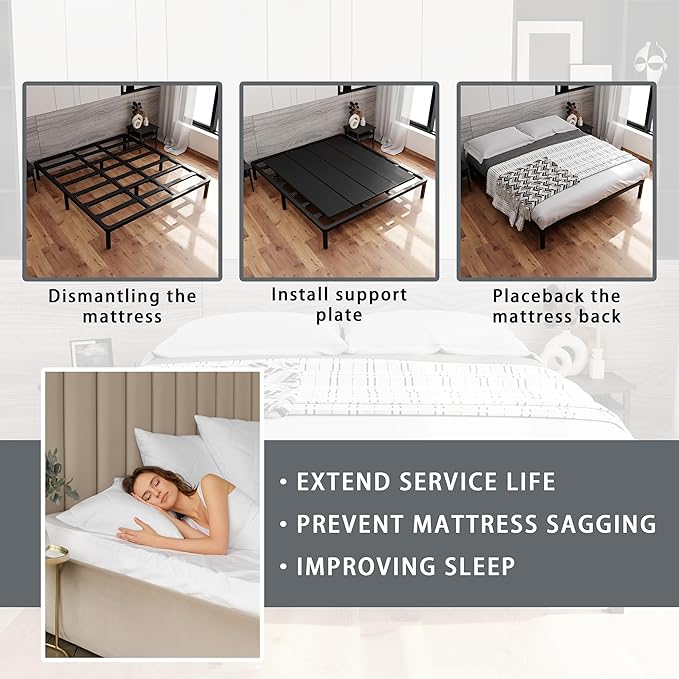 Imperius Bed Support Slats (76x58 Queen Size) to Streamline and Minimize Bed Sleeper Sofa Board Foldable Box Spring