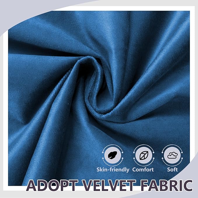 3 in 1 Pull Out Couch Bed Convertible Futon Sofa Bed Velvet Sleeper Loveseat for Small Living Room Adjustable Backrest Comfy Pillows Side Pocket (Blue)