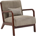 Modern Wooden Leisure Chair with Corduroy Fabric Medieval Comfortable Chair Suitable for Living Room Bedroom Study