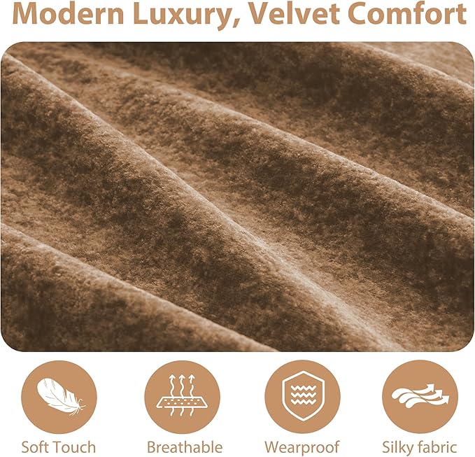 Boneless Couch Sectional Couches for Living Room 110.6'' Cloud Couch with Deep Seat Comfy Soft Velvet Modular Sectional Sofa Modern Oversized 3-Seater Boneless Sofa No Assembly Camel