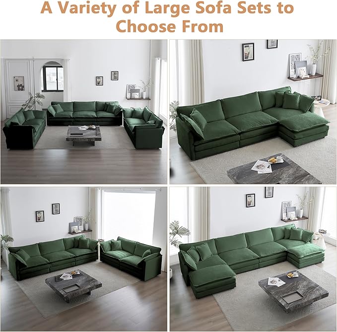 mikibama 41.4 W Single Seat Sofa Chenille Comfy Deep Upholstered Couch Armchair with Toss Pillow for Living Room Bedroom Office Apartment Evergreen