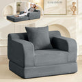 wanan 40 W Folding Sofa Bed 2-in-1 Convertible Bed Sofa to Boneless Sleeper Chair for Adult Comfy Armchair with Back Support Armrests and Pillow for Living Room Bedroom Single Dark Gray | Easy-