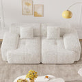 85 Cloud Loveseat Sofa in a Box Modern Small Couch No Assembly Required Comfy Deep Seat Boneless Couches for Living Room Bedroom Apartment Beige 1 PCS