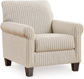 Signature Design by Ashley Valerani Classic Striped Upholstered Accent Chair Beige