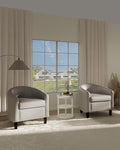 Garvee Accent Chairs Set of 2 Faux Leather Chairs Barrel Club Chairs Comfy Living Room Chairs with Sturdy Legs for Bedroom Reading Room Waiting Room(Gray)
