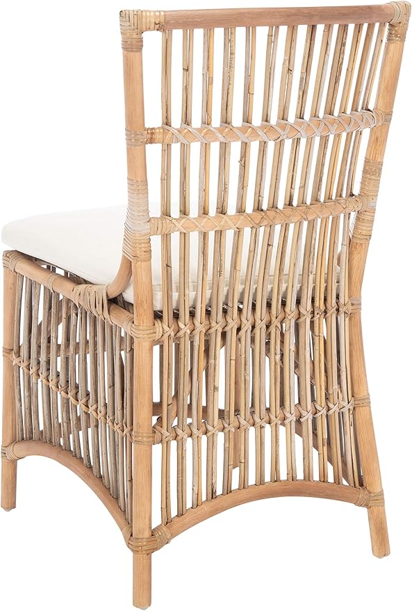 Safavieh Home Collection Erika Rattan Cushion (Set of 2) Accent Chair Grey White Wash/White