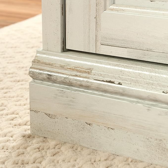 Sauder Barrister Lane Executive Desk White Plank Finish