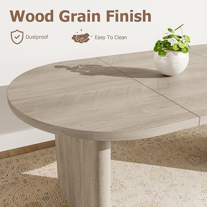 GAOMON 70.8 Inch Oval Computer Desk Long Large Executive Desk Wooden Home Office Desk Writing Table Computer Table Workstation for Home Office