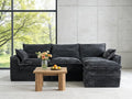 113 Modular Sectional Sofa Oversized L-Shape Cloud Sectional Couch with Deep Seat Modern Boneless Cloud Couch with Side PocketsUpholstered Comfy Sectional Couch for Living Room CorduroyGrey | No