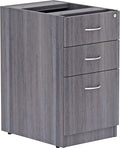 Lorell LLR69558 Weathered Charcoal Laminate Desking Pedestal