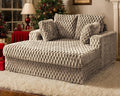 VanAcc 58 Inch Upholstered Chaise Lounge Plush Sleeper Chair with Throw Pillows and Armrests Sofa Bed Indoor for Living Room Brown