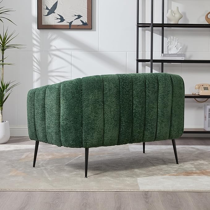 KEIKI 50.2'' Loveseat Sofa Upholstered Chenille Love Seat Couches Modern Deep Seat 2-Seat Sofa for Small Space Living Room Studio Apartment