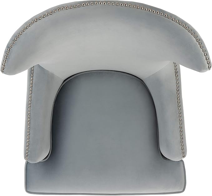 Safavieh Couture Geode Modern Light Silver Wingback Chair