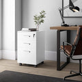 Filing Cabinet Lockable Cabinet Under Desk Drawers Small Filing Cabinet Office Cabinet Large Capacity Spacious Desktop Heightening Design File Cabinet 3 Drawer Rolling Office Bookcase White