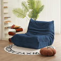 N&ampV Mid Century Armless Floor Sofa Soft Premium Corduroy Floor Lounge Chair Foam Sofa Accent Chair for Living Room Bedroom and Office (Prussia Blue) 94035