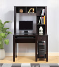 Student Desk with Hutch Office Desk 39W Compact Desk Writing Work Study Desk Computer Desk Laptop Desk Red Cocoa Espresso One Drawer Keyboard Drawer Wooden Knob for Home Office Living Room