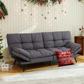 MUUEGM Futon Sofa Bed Couch Sofa Memory Foam Futon Sleeper Sofa Loveseat Convertible Couch Bed for Small Compact Spaces Apartment Dark Grey.