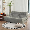 N&ampV Fireside Loveseat Mid Century Armless Twin Size Floor Sofa Soft Premium Corduroy Floor Lounge Chair Foam Sofa Accent Chair for Living Room Bedroom and Office Harbour Grey