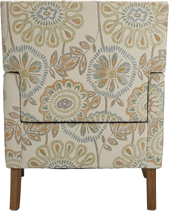 Beige Accent Chair for Living Room Modern Armchair Withbirch Wood Legs Comfortable Single Sofa for Bedroom Study Office