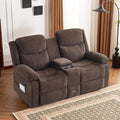 Recliner Sofa Reclining Loveseat Sofa with Massage &amp Heat Reclining Couch with Side Pockets Extra Storage Cup Holders for Living Room