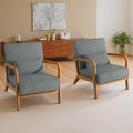 Accent Chair Mid Century Modern Armchair with Pillow Upholstered Lounge Sofa Reading Side Chair for Living Room Bedroom