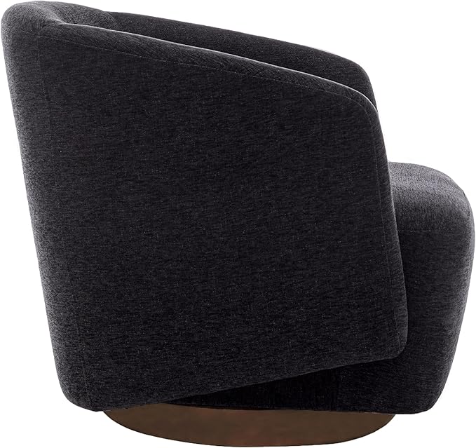 MINCETA Accent ChairModern Swivel Chairs for Living Room and Bedroom Reading with Wood BaseSet of 2Performance Fabric in Charcoal Gray