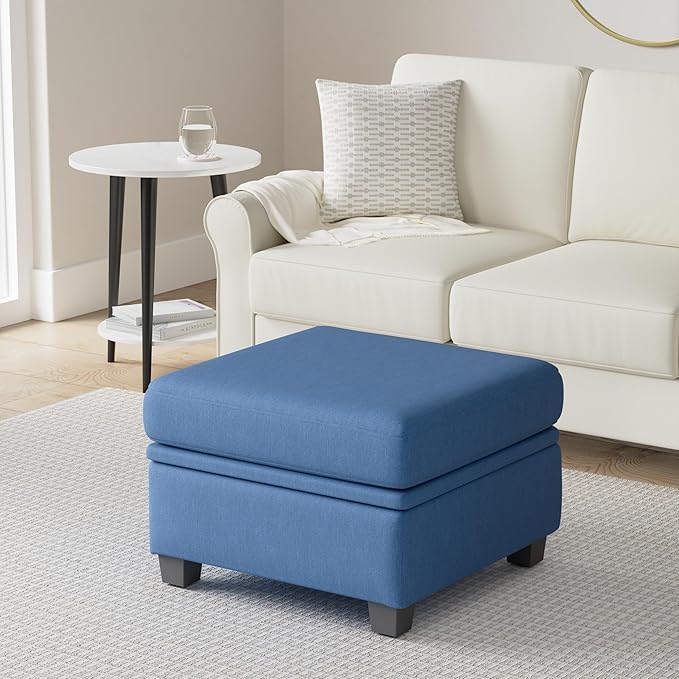 Ottoman Module for Modular Sectional Sofa Storage Ottoman Seat for Convertible Sectional Sofa Couch Blue