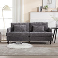 69” Modern Chenille Loveseat Sofa Couch Upholstered 2 Seat Love Seat Deep Seat Small Couch with 2 Pillows and Sturdy Wood Legs for Living Room Bedroom Apartment (Gray)