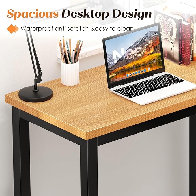 Need Small Computer Desk 31-1/2 Sturdy and Heavy Duty Writing Desk for Small Spaces and Small Desk Study Table Laptop Desk- AC3BB-80-40