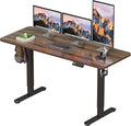 BIZUM Electric Standing Desk 63 x 24 Inch Computer Desk-Gaming Desk Dark Walnut Home Office Desks Height Adjustable Memory Stand Up Computer Workstation