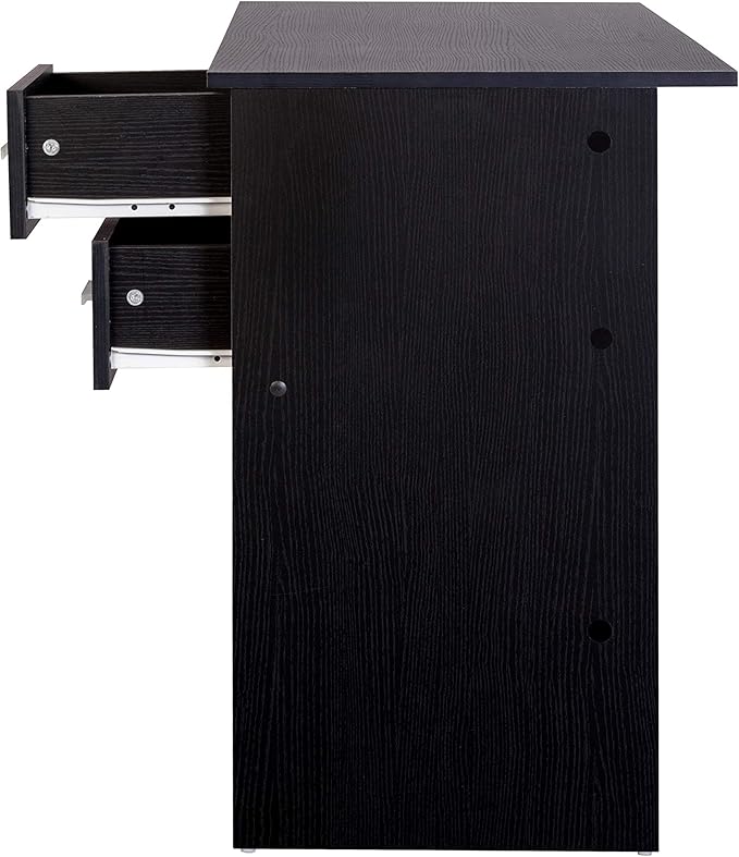 OneSpace Adina 2 Drawers Writing Desk Black