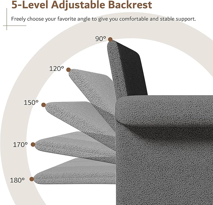Sofa Bed Chair 3-in-1 Convertible Sleeper Chair with Storage Drawer Lambswool Fabric Pull Out Couch with Adjustable Backrest for Living Room Bedroom Office Dark Gray