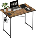 Small Space Writing Desk with Headphone Hooks Modern Simple Design Suitable for Study Home Office and Living Room