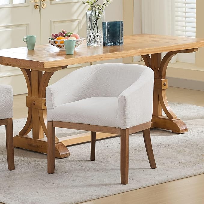 Mid Century Modern Upholstered Living Room Chairs with ArmsFarmhouse Reading Chair with Natural Hardwood Frame Accent Chairs for Living Room