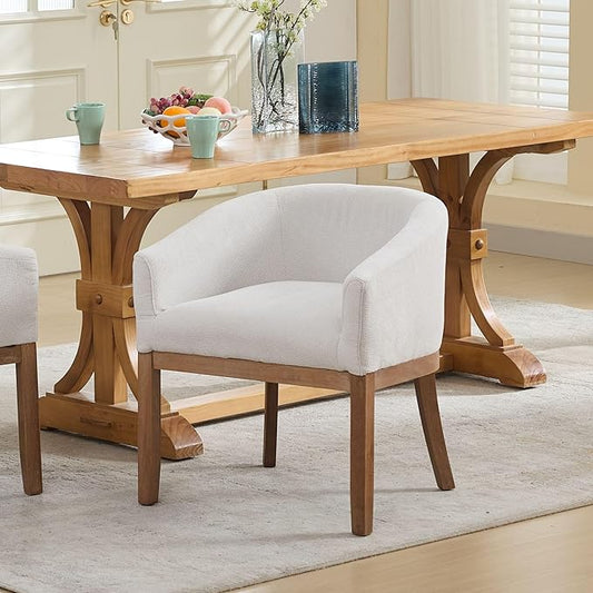Mid Century Modern Upholstered Living Room Chairs with ArmsFarmhouse Reading Chair with Natural Hardwood Frame Accent Chairs for Living Room