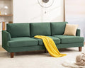 Mid Century Modern Couches for Living Room 89 Comfy Green Couch Sofa with 3-Seater Deep Seats Upholstered Sofas for Living Room Office Apartment Bedroom