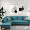 L Shaped Couch Modular Sectional Sofa with Chaise Modern Modular Sofas Furniture Sofa Couches for Living Room/Apartment/Office/Bedroom Teal Blue
